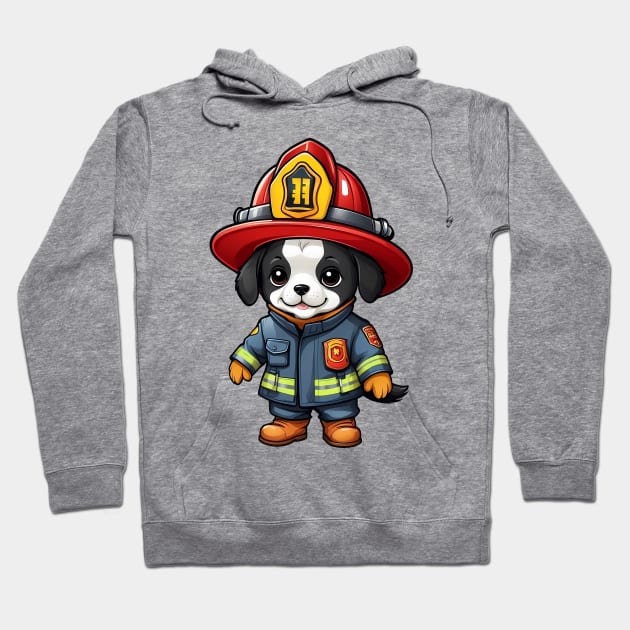 Adorable Cute Firefighter Dog Hoodie by Leon Star Shop